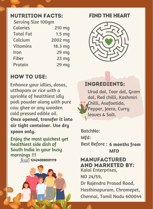 Molaga Idly Podi - Aurtee's Pure